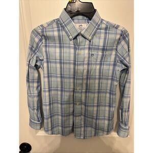 Boys Southern Tide Button Down Plaid Long Sleeve Intercoastal Size 6-7 Small